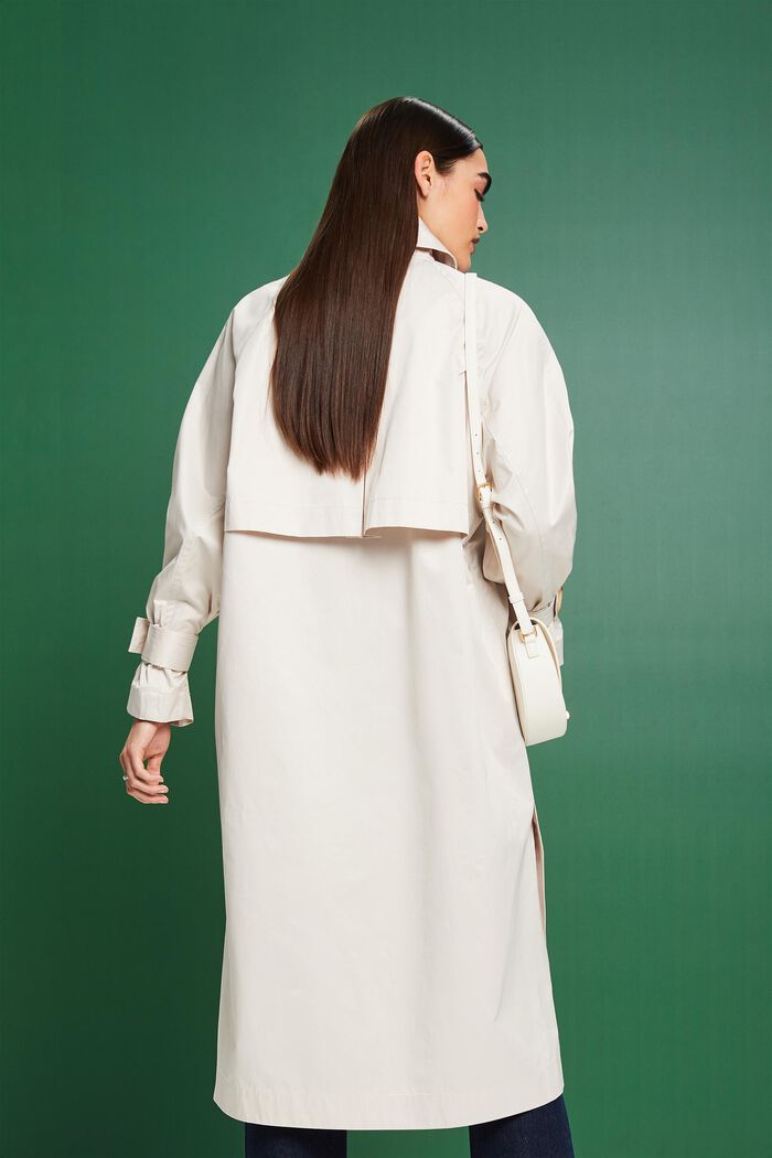 Double-Breasted Trench Coat, LIGHT BEIGE, detail image number 2