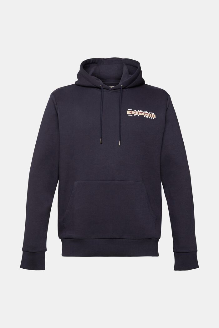 Hoodie with small logo print, NAVY, detail image number 6