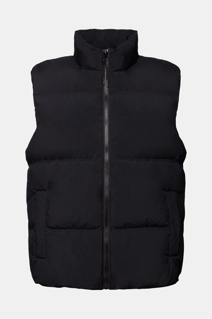 Recycled: puffer waistcoat with down, BLACK, detail image number 5