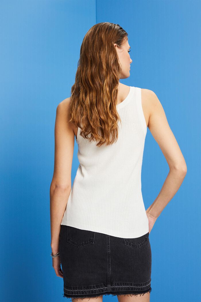 Ribbed-Knit Tank, OFF WHITE, detail image number 3