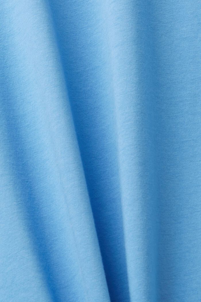 Retro Logo Cotton T-Shirt, LIGHT BLUE LAVENDER, detail image number 4