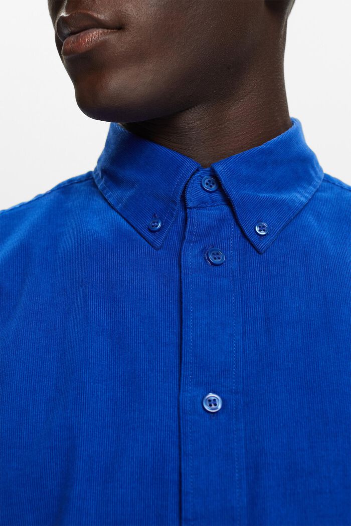 Corduroy shirt, 100% cotton, BRIGHT BLUE, detail image number 2
