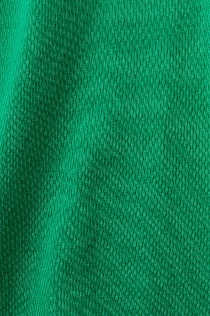 Flocked Logo Appliqué T-Shirt, GREEN, detail image number 5