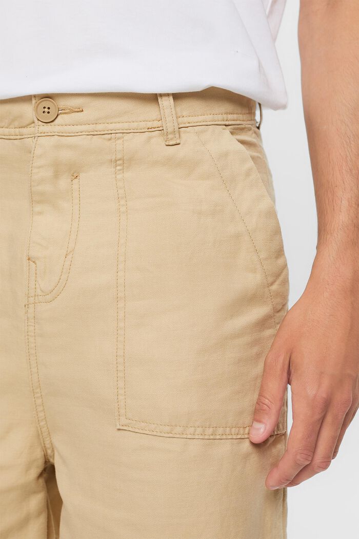 Bermuda shorts, cotton-linen blend, SAND, detail image number 2