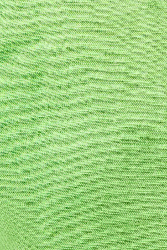Linen-Cotton Blend Shirt, GREEN, detail image number 5