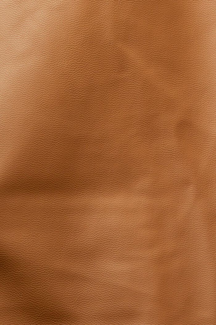 Faux leather trousers with belt, CARAMEL, detail image number 5