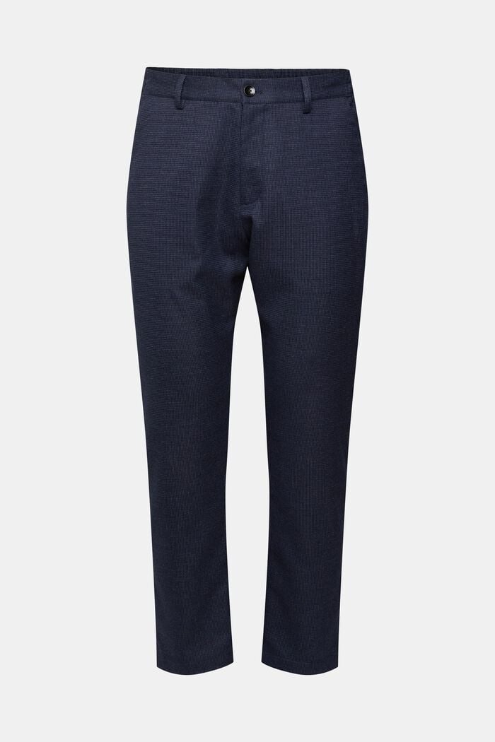 Textured suit trousers, DARK BLUE, detail image number 8