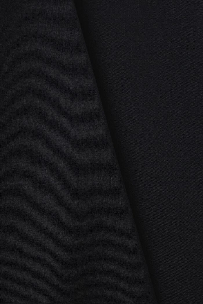 Crinkled Midi Shirt Dress, BLACK, detail image number 4