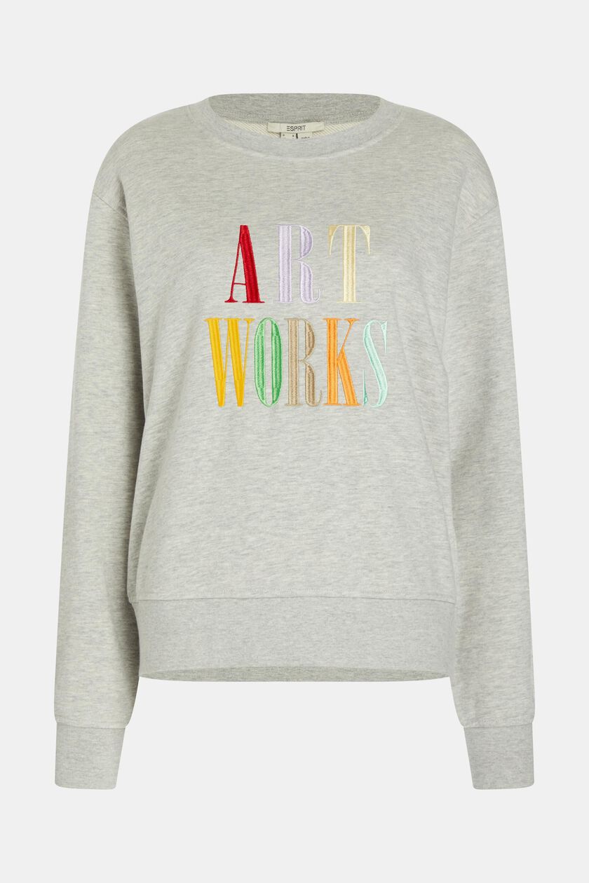 Sweatshirt with lettering embroidery