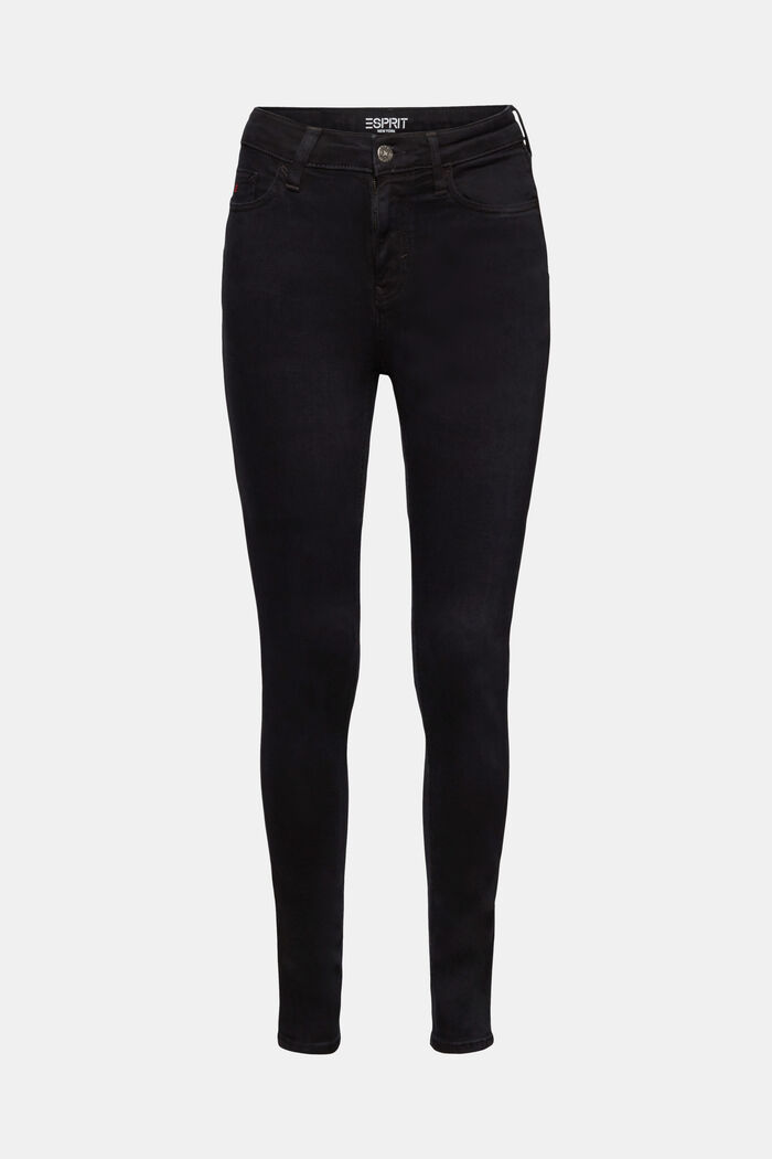 Premium high-rise skinny fit jeans, BLACK DARK WASHED, detail image number 7