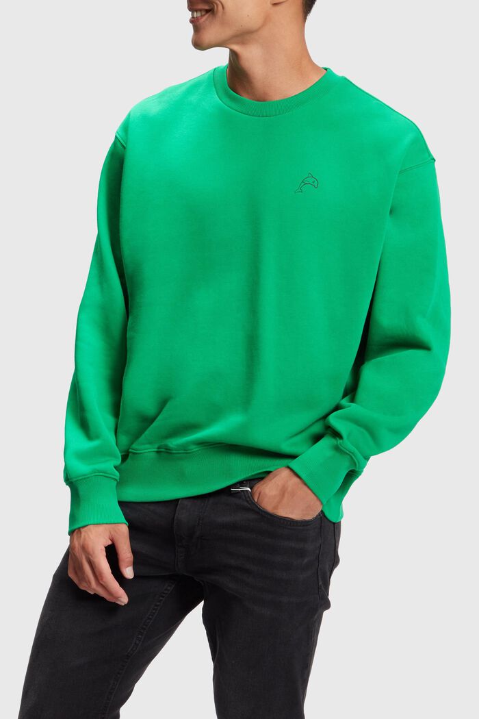 Color Dolphin Sweatshirt, GREEN, detail image number 0