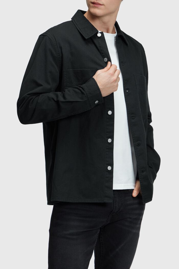 Relaxed fit heavy shirt, BLACK, detail image number 0