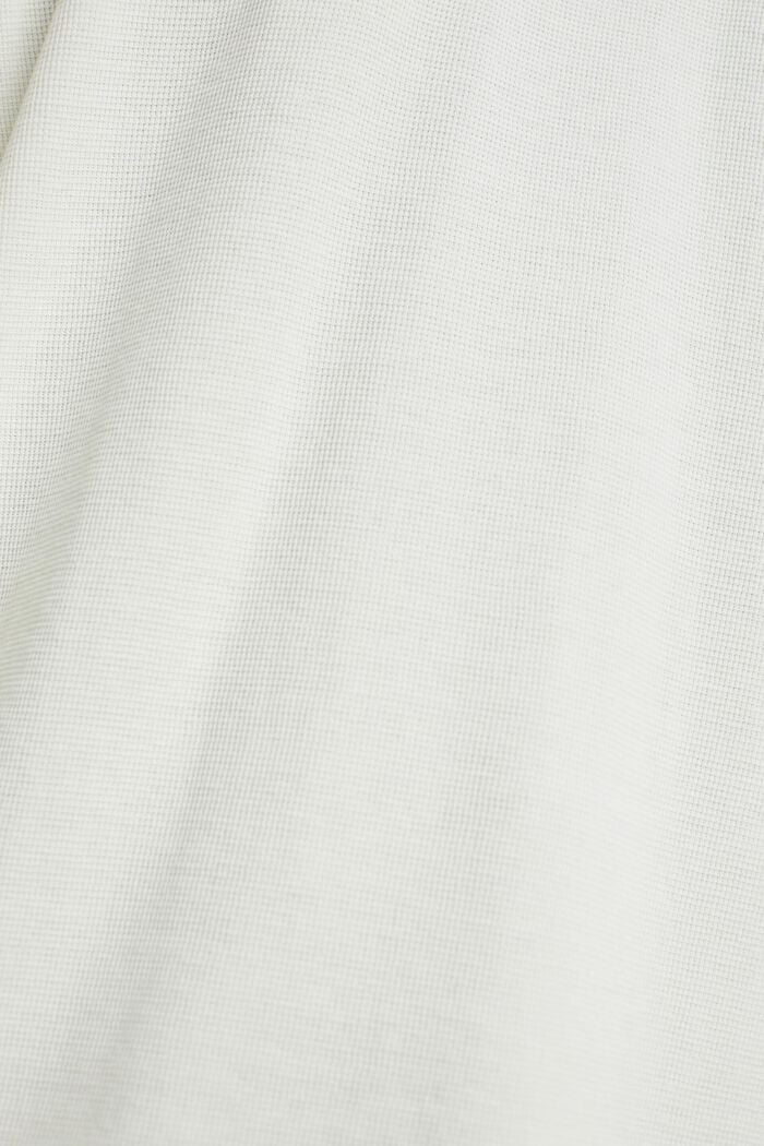 Long sleeve waffle piqué top, OFF WHITE, detail image number 7