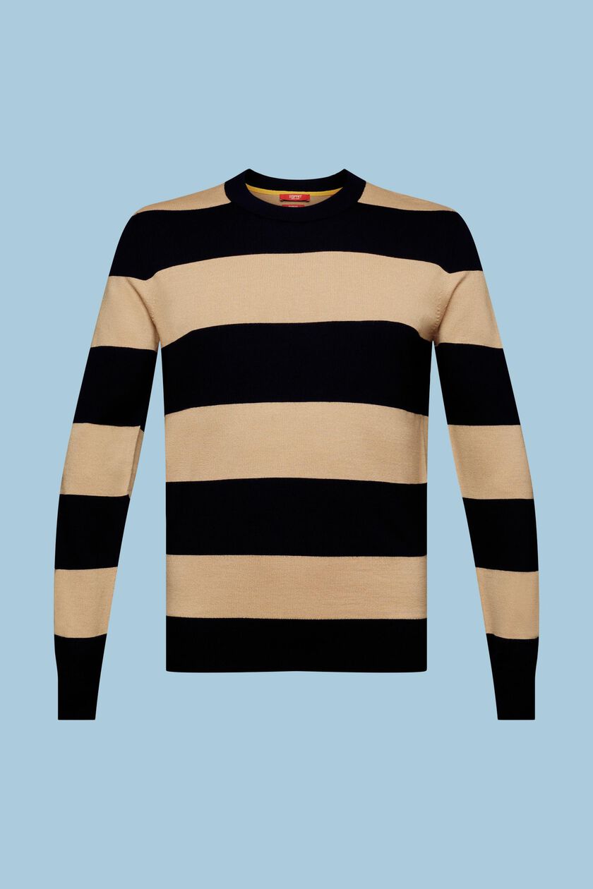 Wool Seamless Striped Pullover