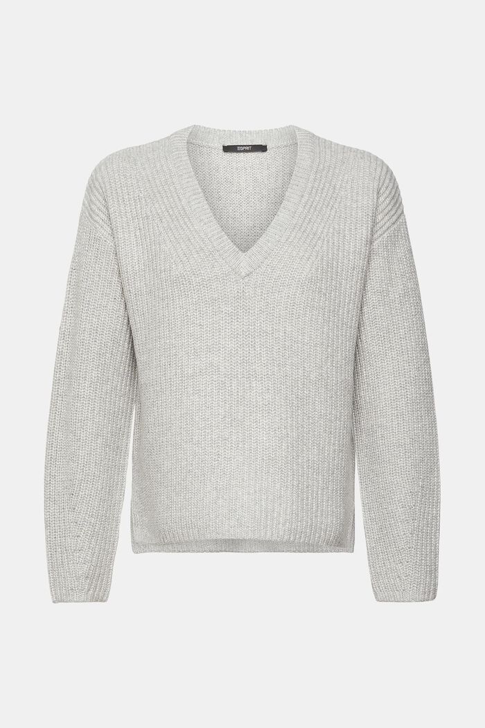 Wool blend jumper, LIGHT GREY, detail image number 7