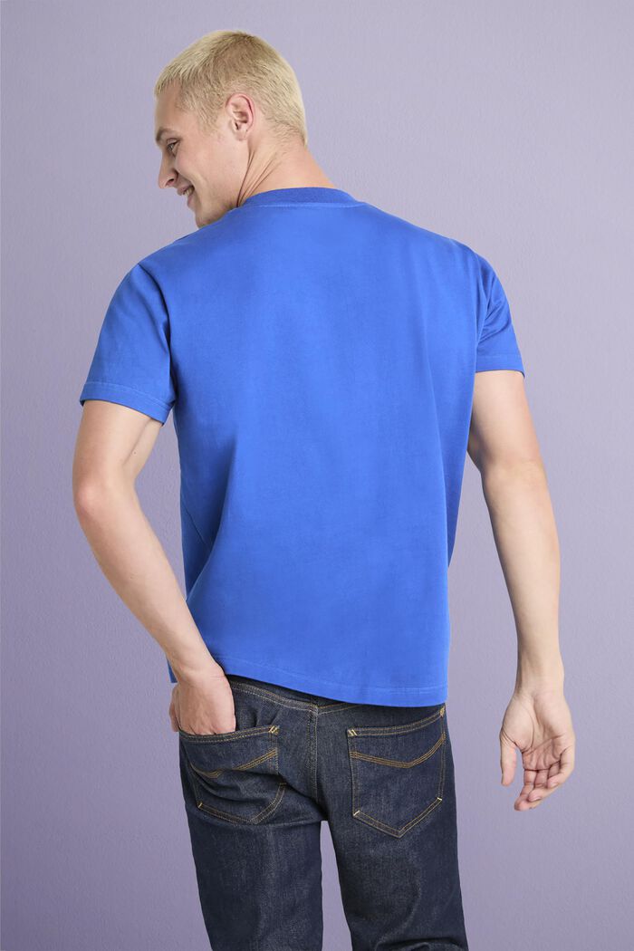 Unisex Logo Cotton T-Shirt, BRIGHT BLUE, detail image number 2