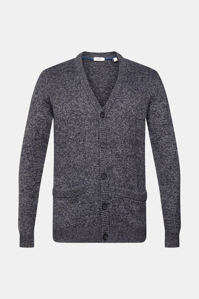Knitted cardigan with buttons, NAVY, detail image number 6