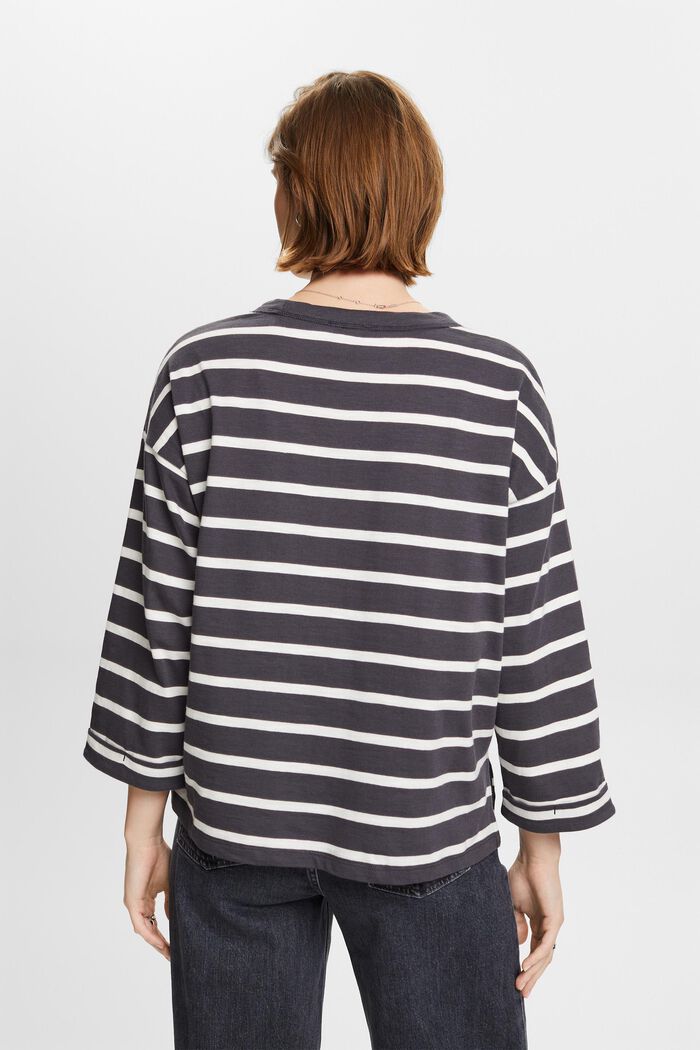 Striped jersey longsleeve, 100% cotton, ANTHRACITE 3, detail image number 3