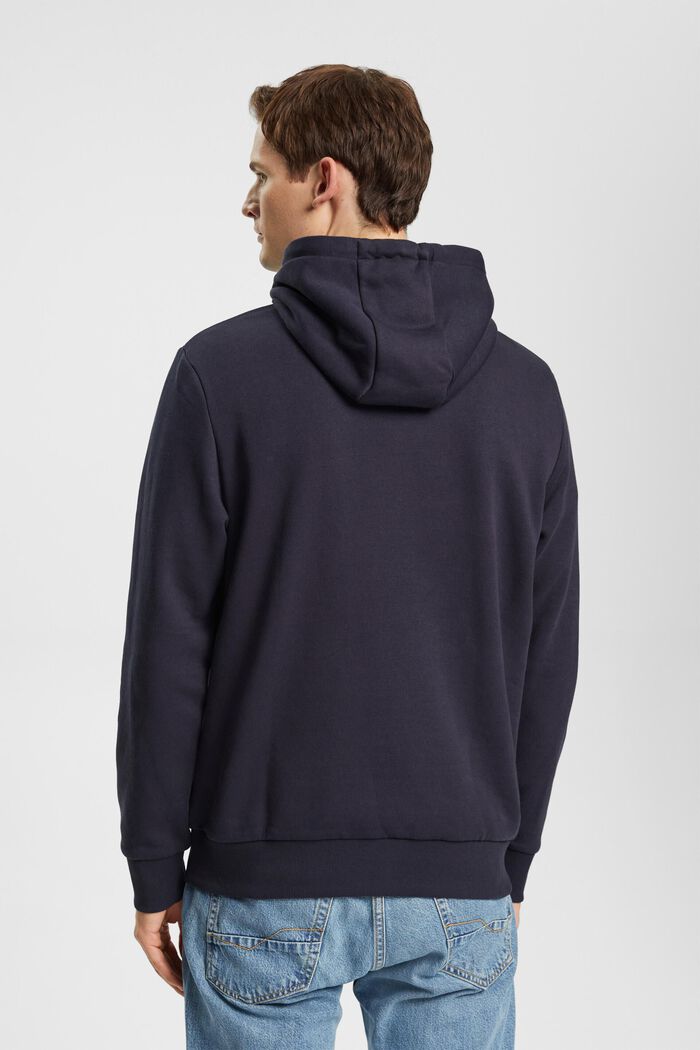 Hoodie with small logo print, NAVY, detail image number 3