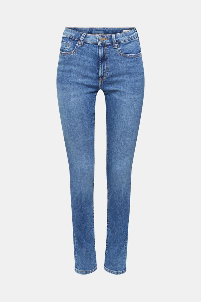 High-rise skinny jeans with TENCEL™, BLUE MEDIUM WASH, detail image number 4