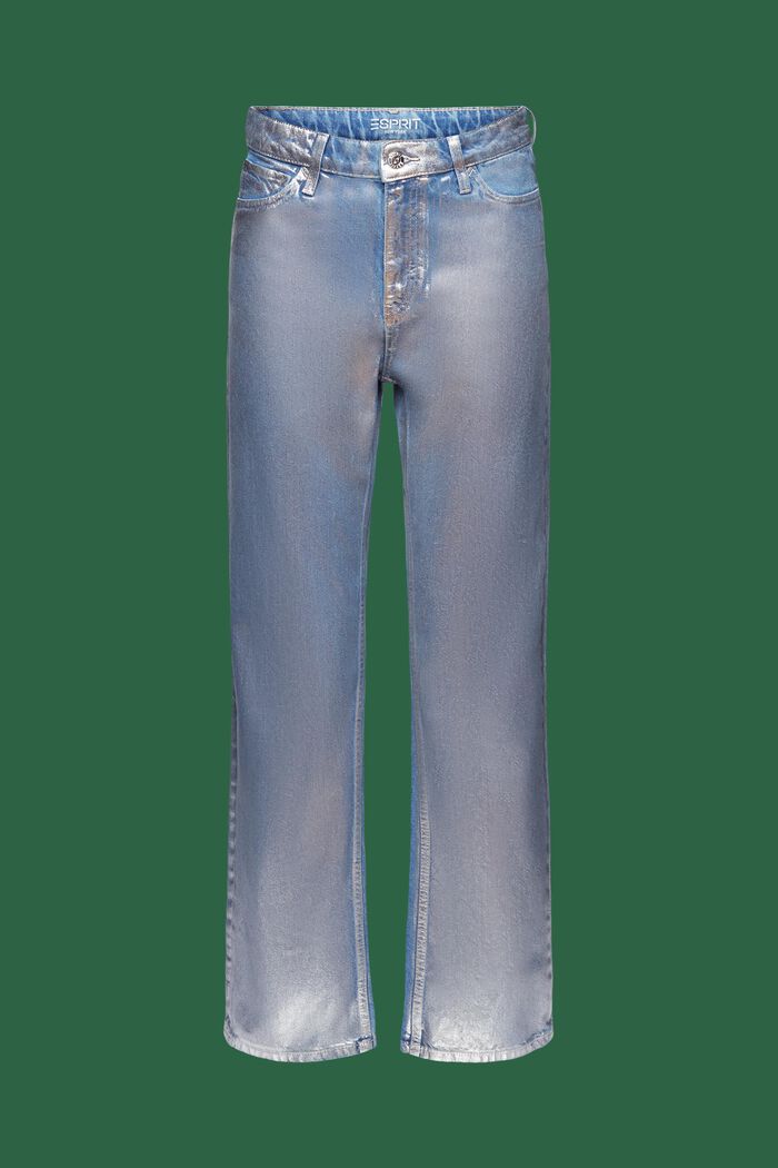 Metallic Retro Straight Jeans, GREY RINSE, detail image number 7