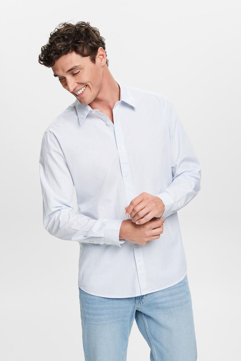 Slim fit shirt with all-over pattern