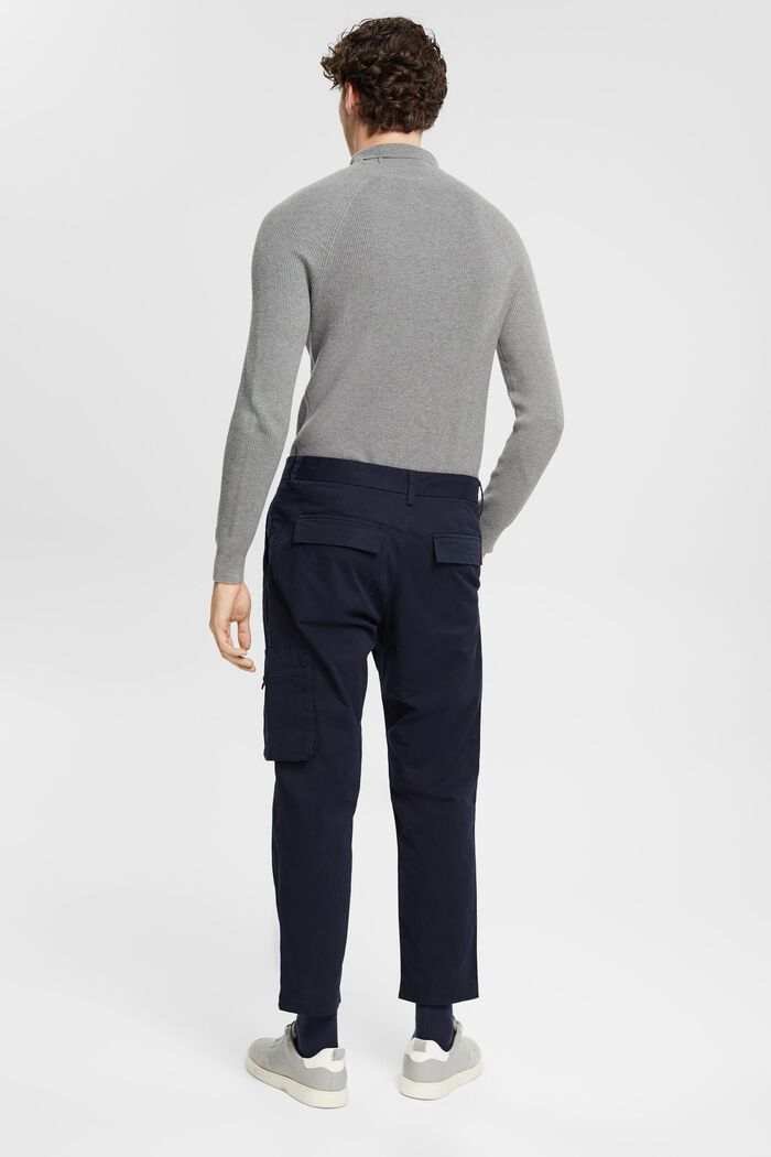 Chinos with a cargo pocket, NAVY, detail image number 3
