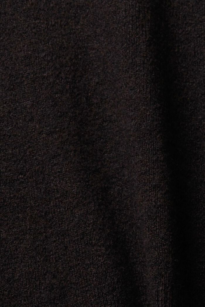 Wool blend jumper with stand-up colllar, BLACK, detail image number 5