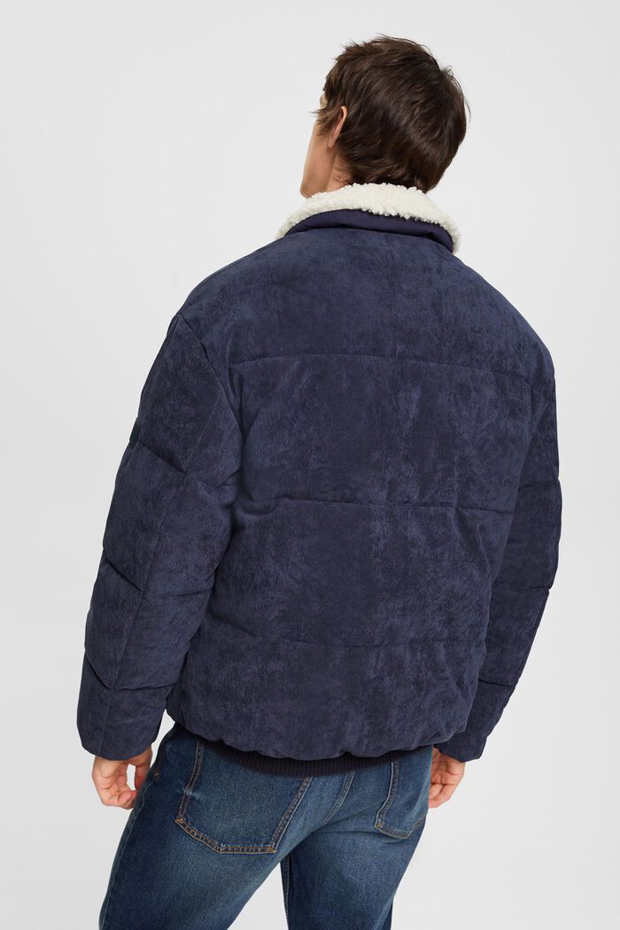 Corduroy puffer jacket, NAVY, detail image number 3