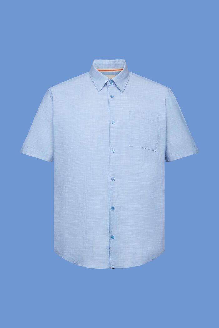 Cotton Button Down Shirt, LIGHT BLUE, detail image number 5