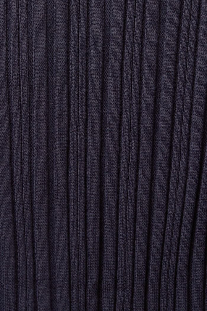 Button Front Knit Polo Top, NAVY, detail image number 4