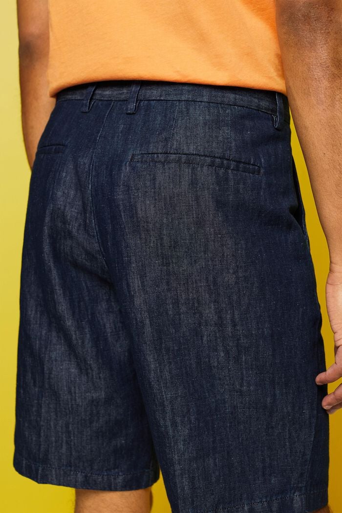Chino shorts in a jeans look, BLUE BLACK, detail image number 4