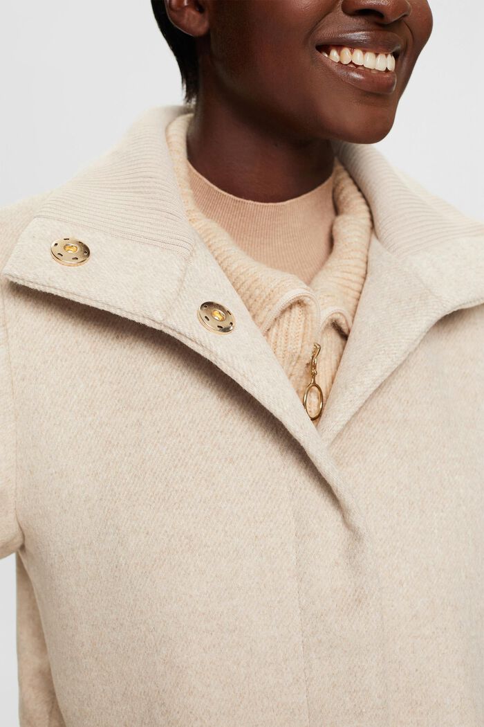 Wool blend coat, ICE, detail image number 2