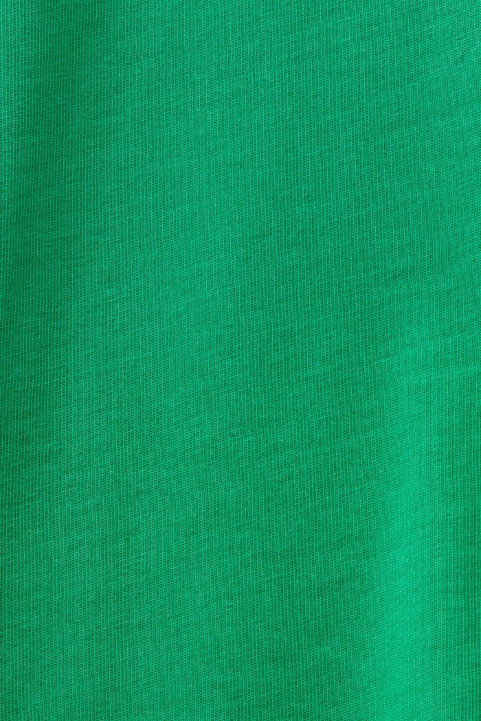 Jersey T-shirt with a retro logo print, EMERALD GREEN, detail image number 5