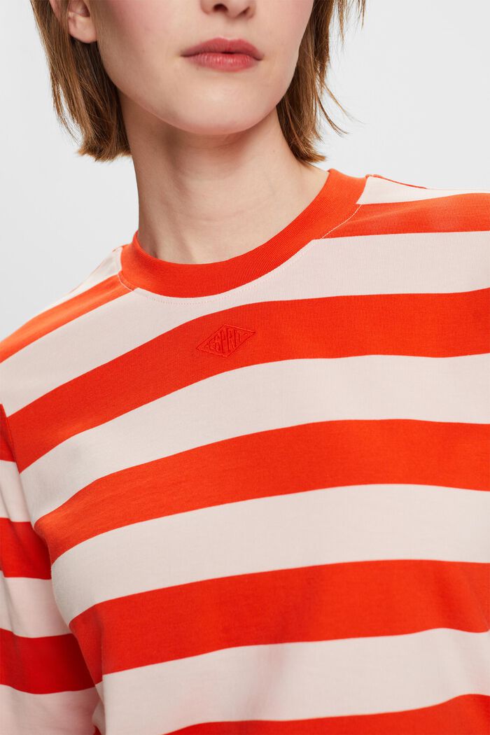 Striped Cotton Jersey Top, LIGHT PINK, detail image number 2