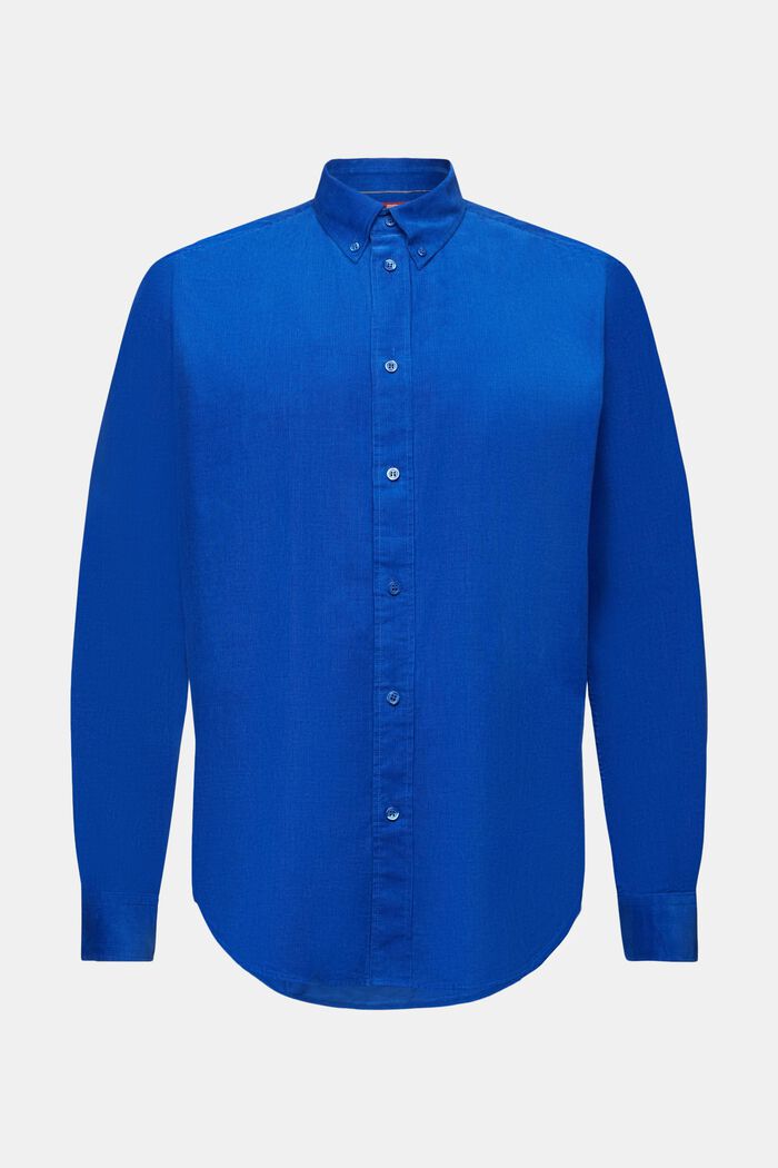 Corduroy shirt, 100% cotton, BRIGHT BLUE, detail image number 6
