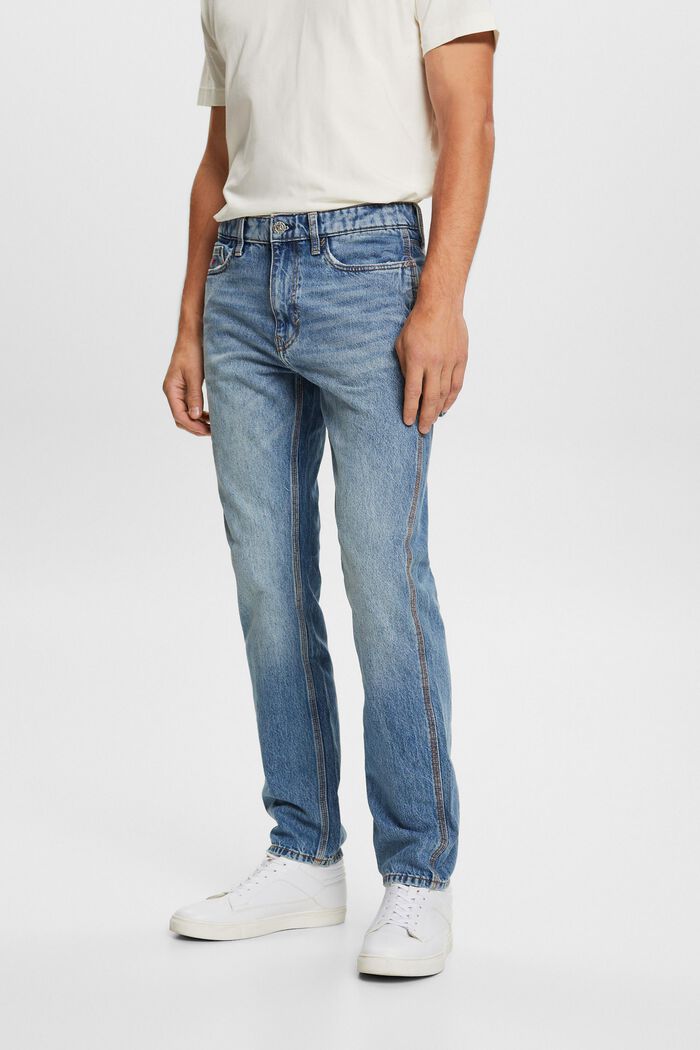 Mid-Rise Straight Carpenter Jeans, BLUE BLEACHED, detail image number 0