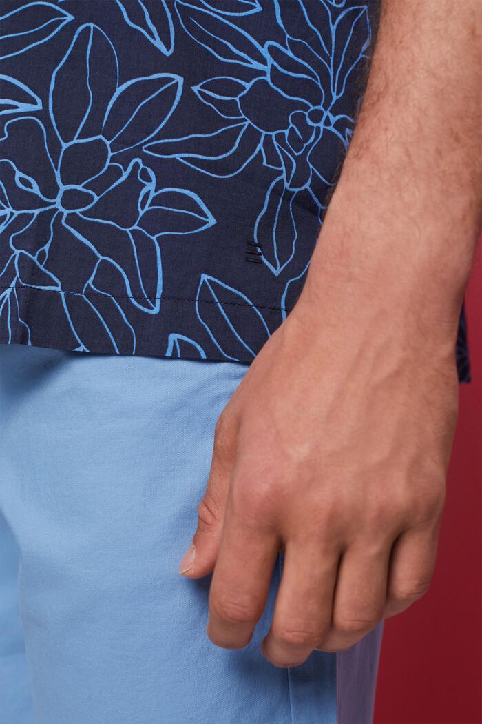 Patterned short sleeve shirt, NAVY, detail image number 2