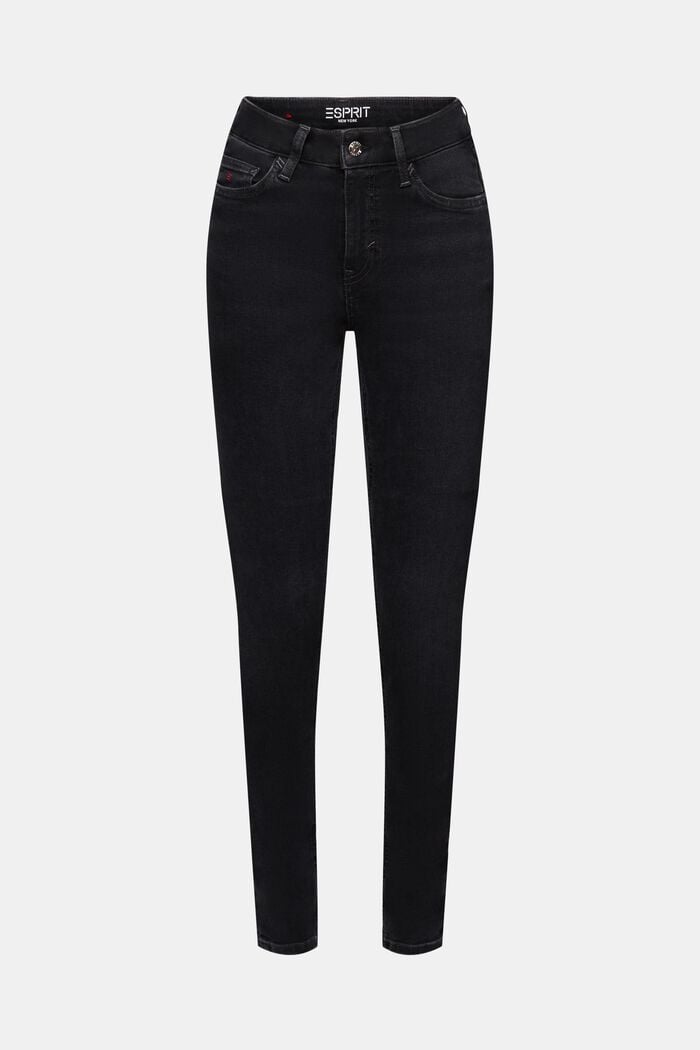 High-Rise Skinny Jeans, BLACK RINSE, detail image number 6