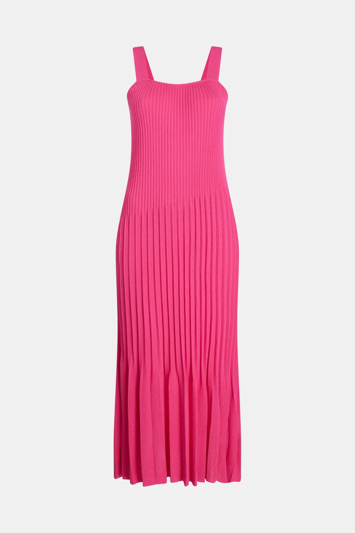 Pleated strap dress, PINK FUCHSIA, detail image number 4