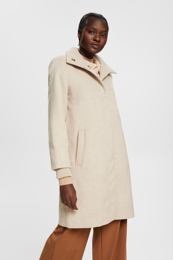 Wool blend coat, ICE, detail image number 0