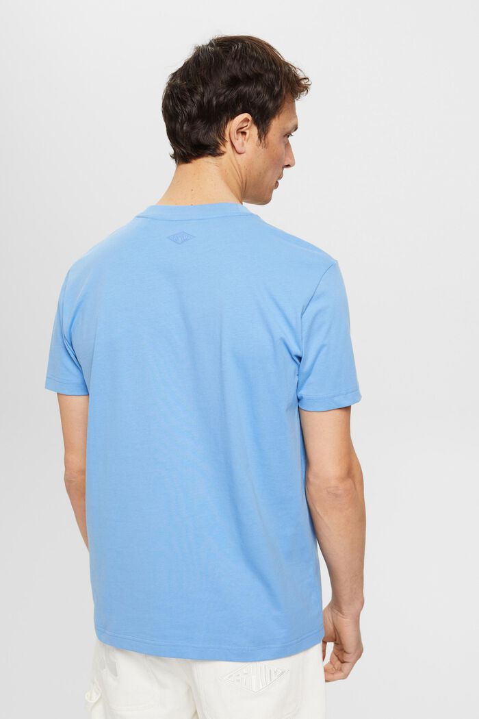 Retro Logo Cotton T-Shirt, LIGHT BLUE LAVENDER, detail image number 3