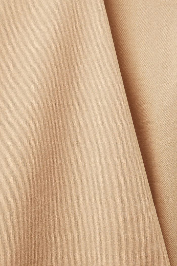Crinkled Midi Shirt Dress, SAND, detail image number 5