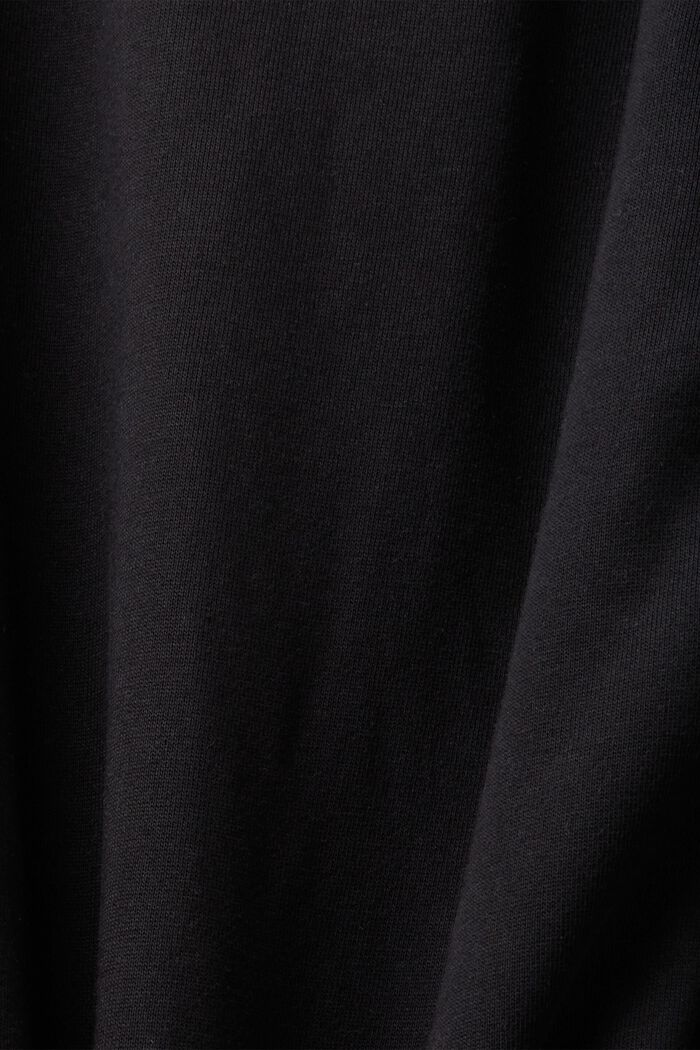 Full-length zip hoodie, BLACK, detail image number 5