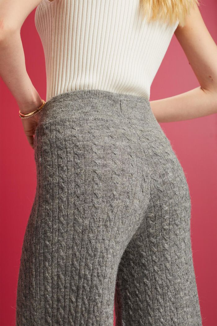 Cable knit trousers, MEDIUM GREY 5, detail image number 4