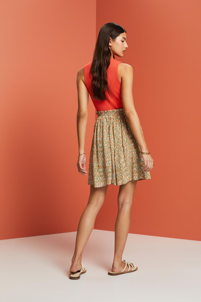 Patterned mini skirt, LENZING™ ECOVERO™, PASTEL GREEN, detail image number 3
