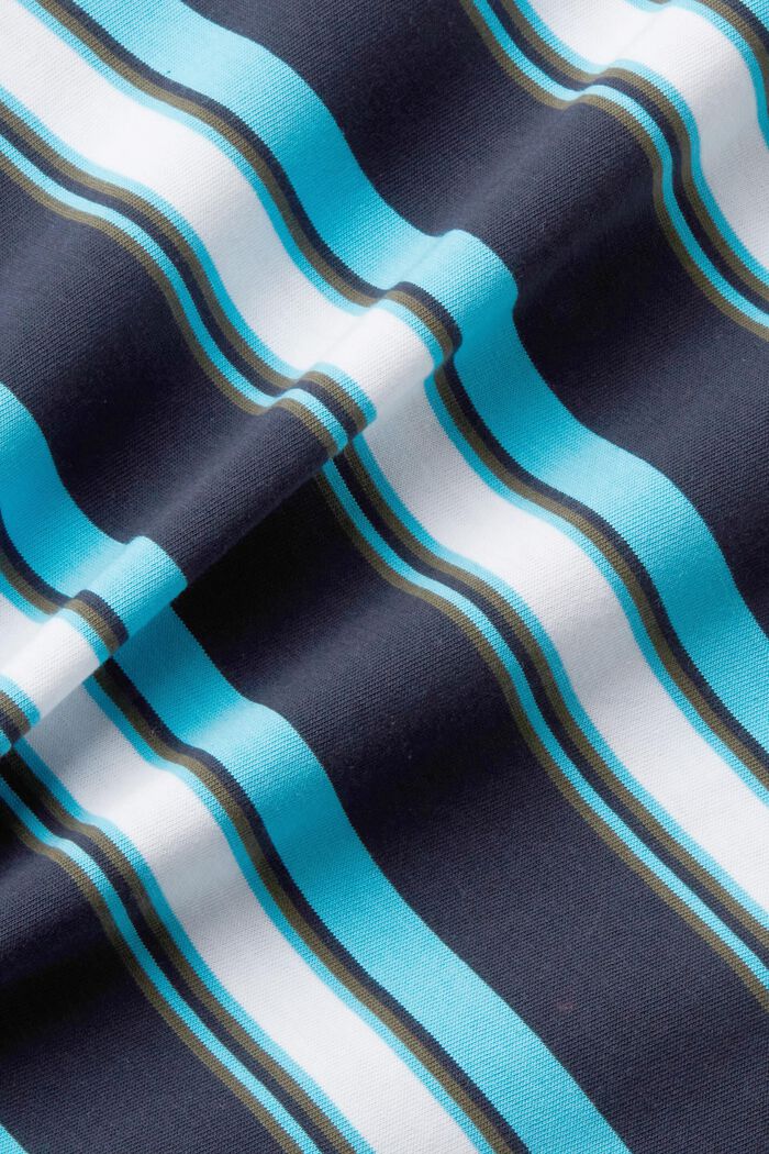Sustainable cotton striped T-shirt, NAVY, detail image number 4