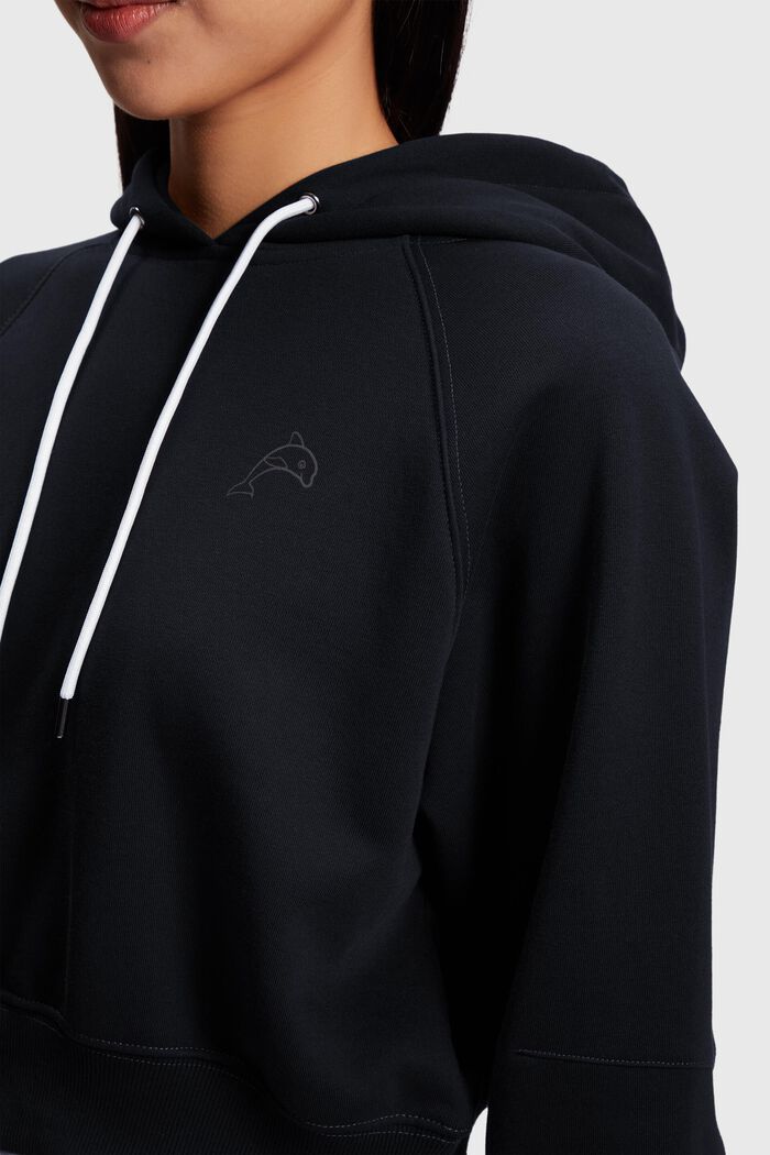 Color Dolphin Cropped Hoodie, BLACK, detail image number 2