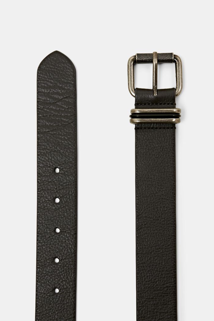 Leather Belt, DARK GREY, detail image number 1