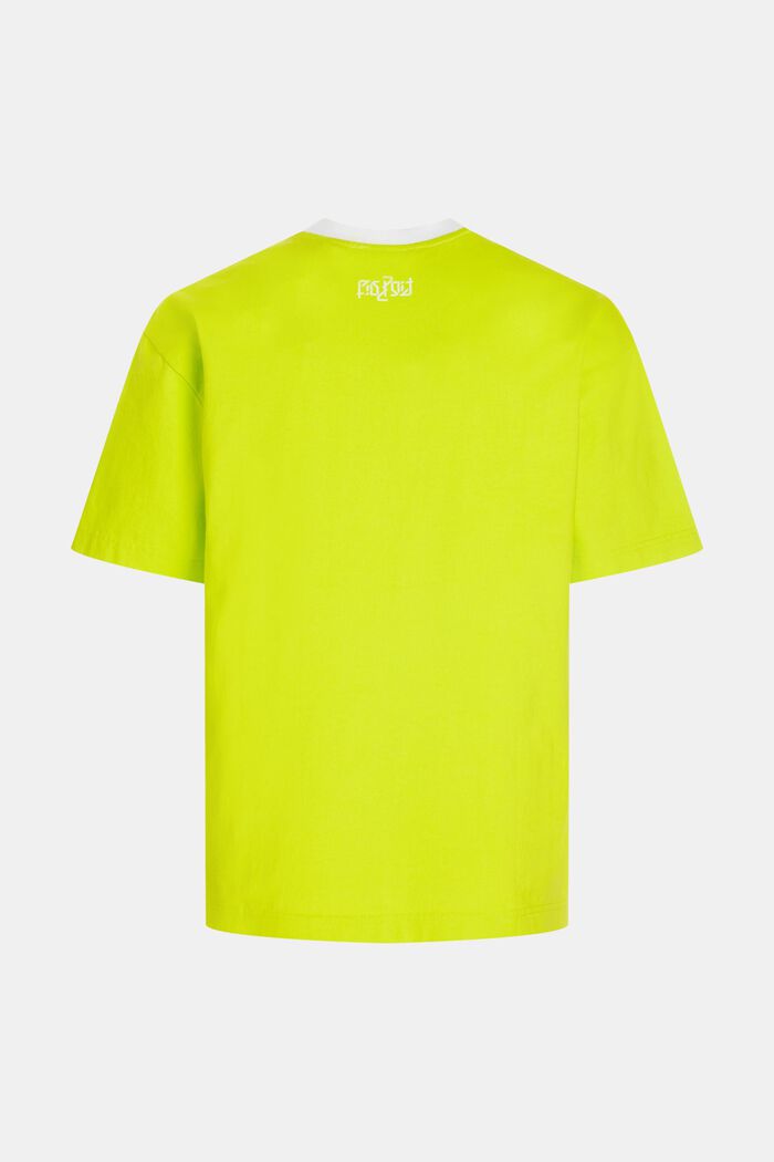 Relaxed Fit Neon Print Tee, LIME YELLOW, detail image number 5